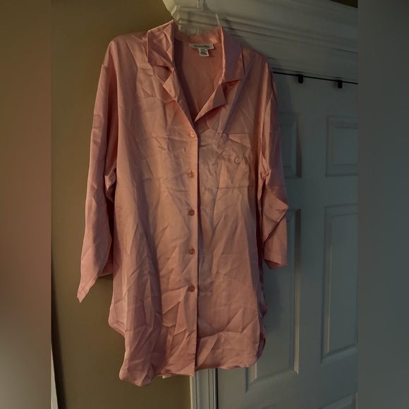 Vintage Christian Dior Night Shirt M Pink perfect condition smoke pet free home - Picture 3 of 6